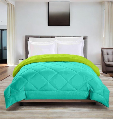 sentiments Solid Single Mink Blanket for  Mild Winter(Polyester, Sea Green)