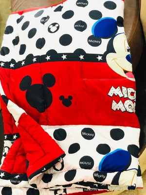 JAYIND 3D Printed Single Comforter for  AC Room(Cotton, Red)