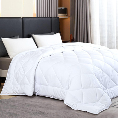 TUNDWAL'S Solid Double Comforter for  Heavy Winter(Cotton, White)