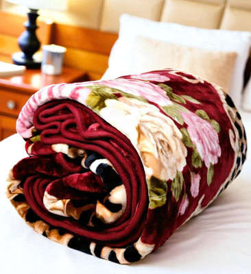 Changers Solid Double Mink Blanket for  Mild Winter(Cotton, Multicolor)