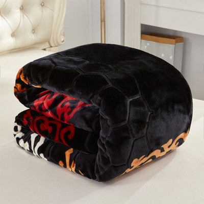 Cozy Printed Double Mink Blanket for  AC Room(Polyester, Multicolor)