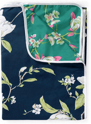 Divine Casa Printed Single Dohar for  AC Room(Microfiber, Navy Blue and Green)