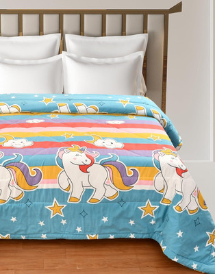 BLENZZA DECO Printed Double Comforter for  AC Room(Microfiber, Star Moon)