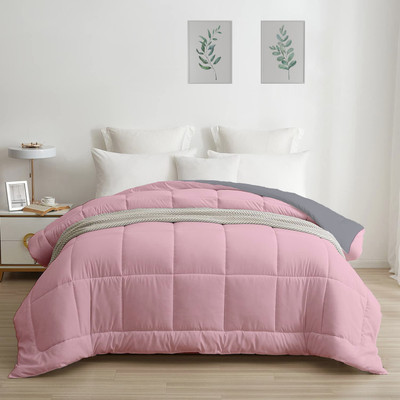 My Trident Solid Queen Comforter for  AC Room(Polyester, Rose Dust)