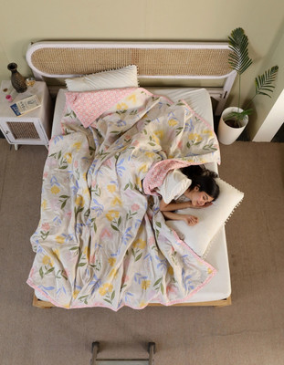 SIMAM Printed Single Dohar for  AC Room(Cotton, PINK 23)