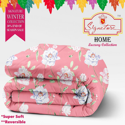 Signature Floral Double Comforter for  AC Room(Cotton, Sunshine Yellow12)