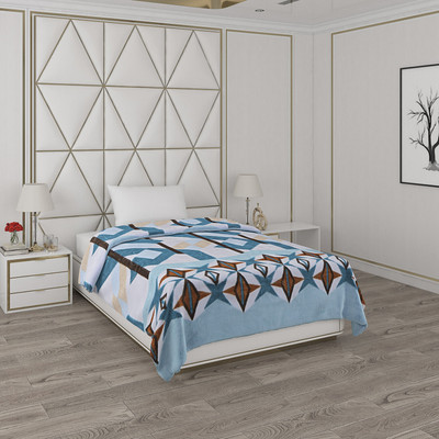 MONTE CARLO Printed Single Mink Blanket for  Mild Winter(Polyester, Multicolor)