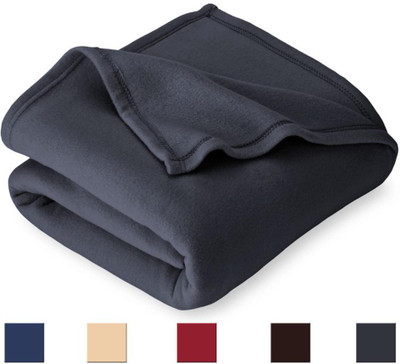 VAS COLLECTIONS Solid Single Wearable Blanket for  Mild Winter(Polyester, Grey /solid)