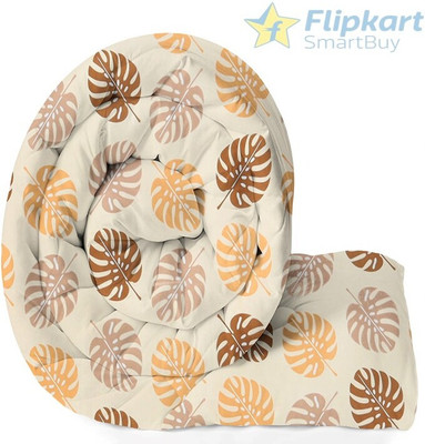 Flipkart SmartBuy Floral Double AC Blanket for  AC Room(Microfiber, Beige-Cream)