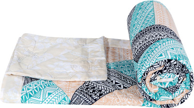 Cosy CORNER Abstract Queen Comforter for  Mild Winter(Poly Cotton, Grey)