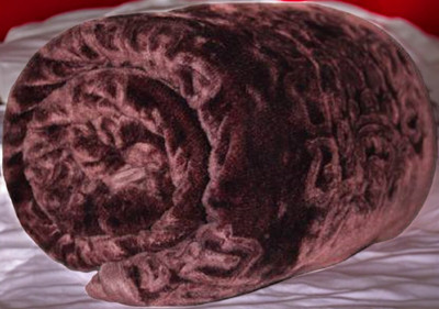DHEERAAY Self Design Double AC Blanket for  Heavy Winter(Woollen Blend, Brown)