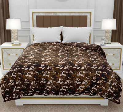 Flipkart Printed Double Mink Blanket for  Heavy Winter(Microfiber, Green)