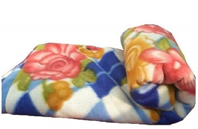 MFI Printed Single Fleece Blanket for  AC Room(Polyester, Multicolor)