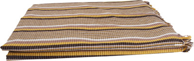 Saagar Tex Striped Single AC Blanket for  AC Room(Cotton, Brown)