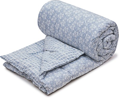 Flipkart SmartBuy Floral Single Comforter for  Mild Winter(Cotton, Blue)