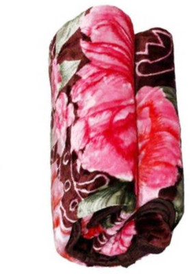 SIMAM Floral Single Mink Blanket for  Mild Winter(Microfiber, Multicolor 16101)