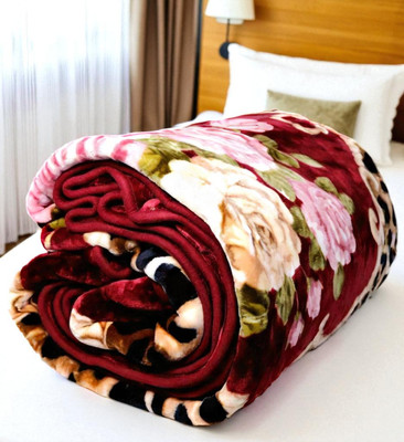 Changers Floral Single Mink Blanket for  Heavy Winter(Microfiber, Multicolor2)