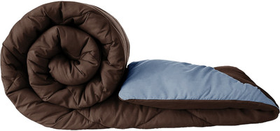 Floating Dreams Solid Single Comforter for  Mild Winter(Microfiber, Brown Blue)
