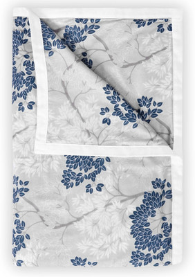Divine Casa Printed Double Dohar for  AC Room(Cotton, Steel Blue)