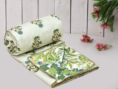 Flipkart SmartBuy Printed Single Dohar for  AC Room(Microfiber, Green, White, Yellow)