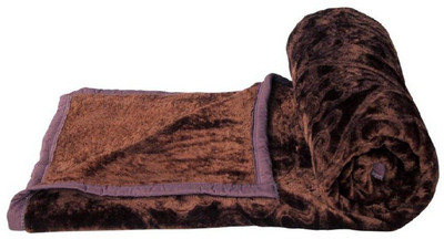 Changers Solid Single Mink Blanket for  Mild Winter(Microfiber, Multicolor)
