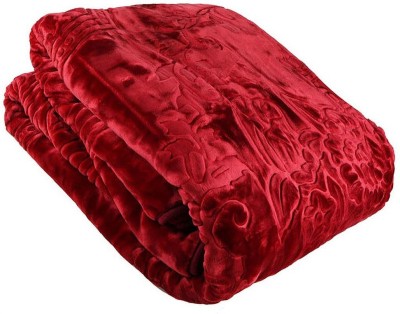 ACZO FEEL Polka Double Swaddling Baby Blanket for  Heavy Winter(Fur, Maroon)