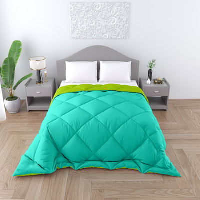Barbarik Solid Double Comforter for  Heavy Winter(Microfiber, Sea green Parrot Green)