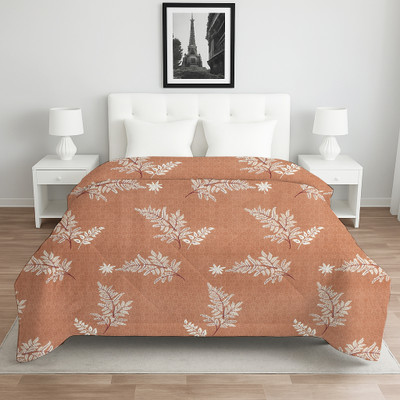 Home Stylish Geometric Double AC Blanket for  AC Room(Microfiber, Brown)