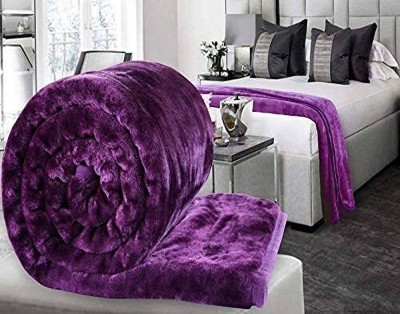 Comfowell Floral Double Mink Blanket for  Heavy Winter(Microfiber, WINE)