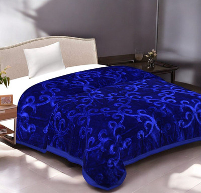 shree karni export Floral Single Mink Blanket for  Heavy Winter(Microfiber, Multicolor)