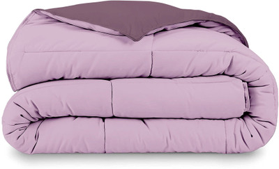 Story@home Solid Single Comforter for  AC Room(Microfiber, Dark & Light Purple)
