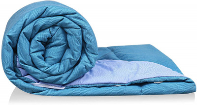 KUBER INDUSTRIES Printed Double Comforter for  Heavy Winter(Microfiber, Sky Blue & Sea Green)