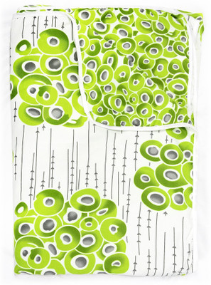 Divine Casa Printed Single Dohar for  AC Room(Microfiber, Green and Grey)