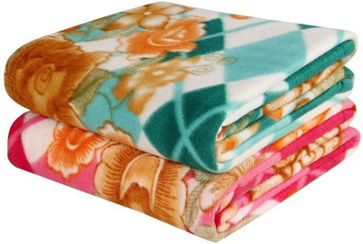 Cozy Printed Double Mink Blanket for  AC Room(Polyester, Multicolor)