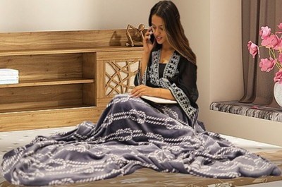 BLAN STAR 3D Printed Double AC Blanket for  AC Room(Fur, Multicolor58)