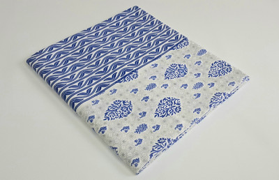 CHANDRAVATI Printed Single Top Sheet for  Heavy Winter(Cotton, Blue)