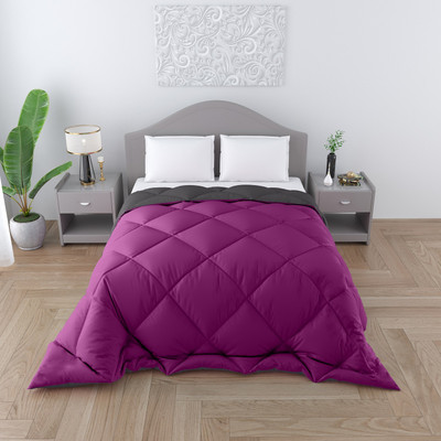 TUNDWAL'S Solid Single Comforter for  Heavy Winter(Microfiber, purple grey)