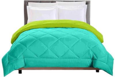 sentiments Solid Single Mink Blanket for  Mild Winter(Polyester, Sea Green)