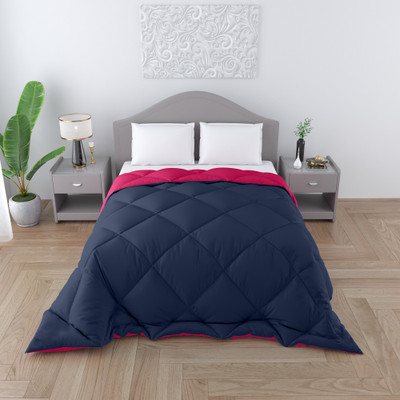 TUNDWAL'S Solid Double Comforter for  Heavy Winter(Microfiber, blue pink)
