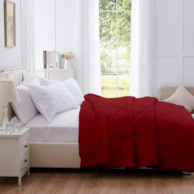 YRM Solid Single Comforter for  Heavy Winter(Microfiber, Burgundy)