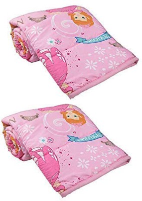 WONDERLOOK Cartoon Single AC Blanket for  AC Room(Microfiber, Pink)