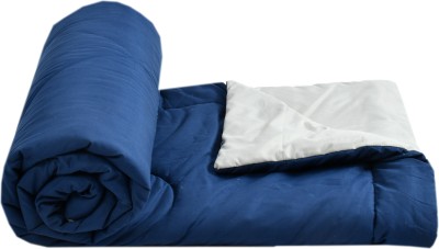 Hewa Solid Single Comforter for  AC Room(Cotton, Blue)