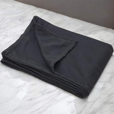 The Home Talk Solid Single Fleece Blanket for  AC Room(Polyester, Grey)