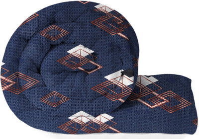 BSB HOME Printed Single Comforter for  Heavy Winter(Microfiber, Dark Blue)
