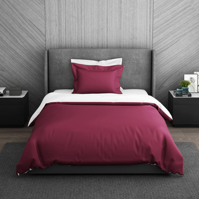 SPACES Solid Single Quilt for  AC Room(Cotton, DARK VIOLET)
