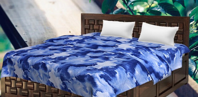 KIXTA Self Design Double AC Blanket for  AC Room(Microfiber, Blue)