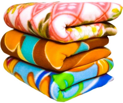 SIMAM Abstract Single Fleece Blanket for  AC Room(Polyester, Multicolor 3)