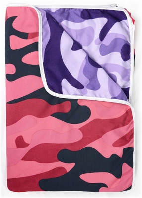 Divine Casa Printed Single Dohar for  AC Room(Microfiber, Pink and Purple)