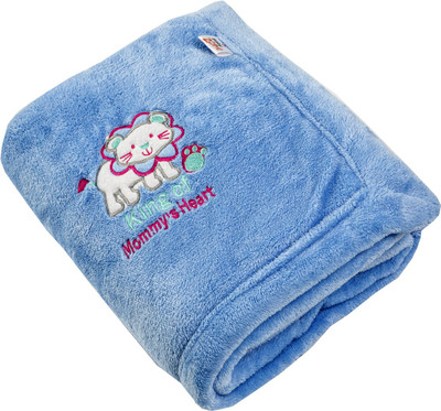 BABY ZONE Printed Single AC Blanket for  AC Room(Microfiber, Blue)