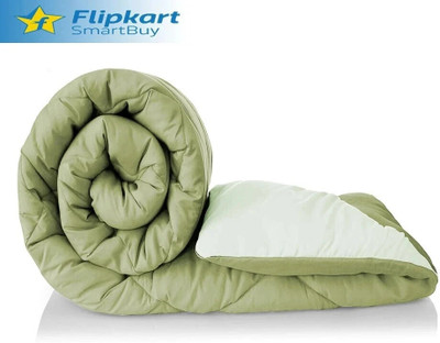 Flipkart SmartBuy Solid Double Comforter for  AC Room(Microfiber, Light Green & Pista Green)